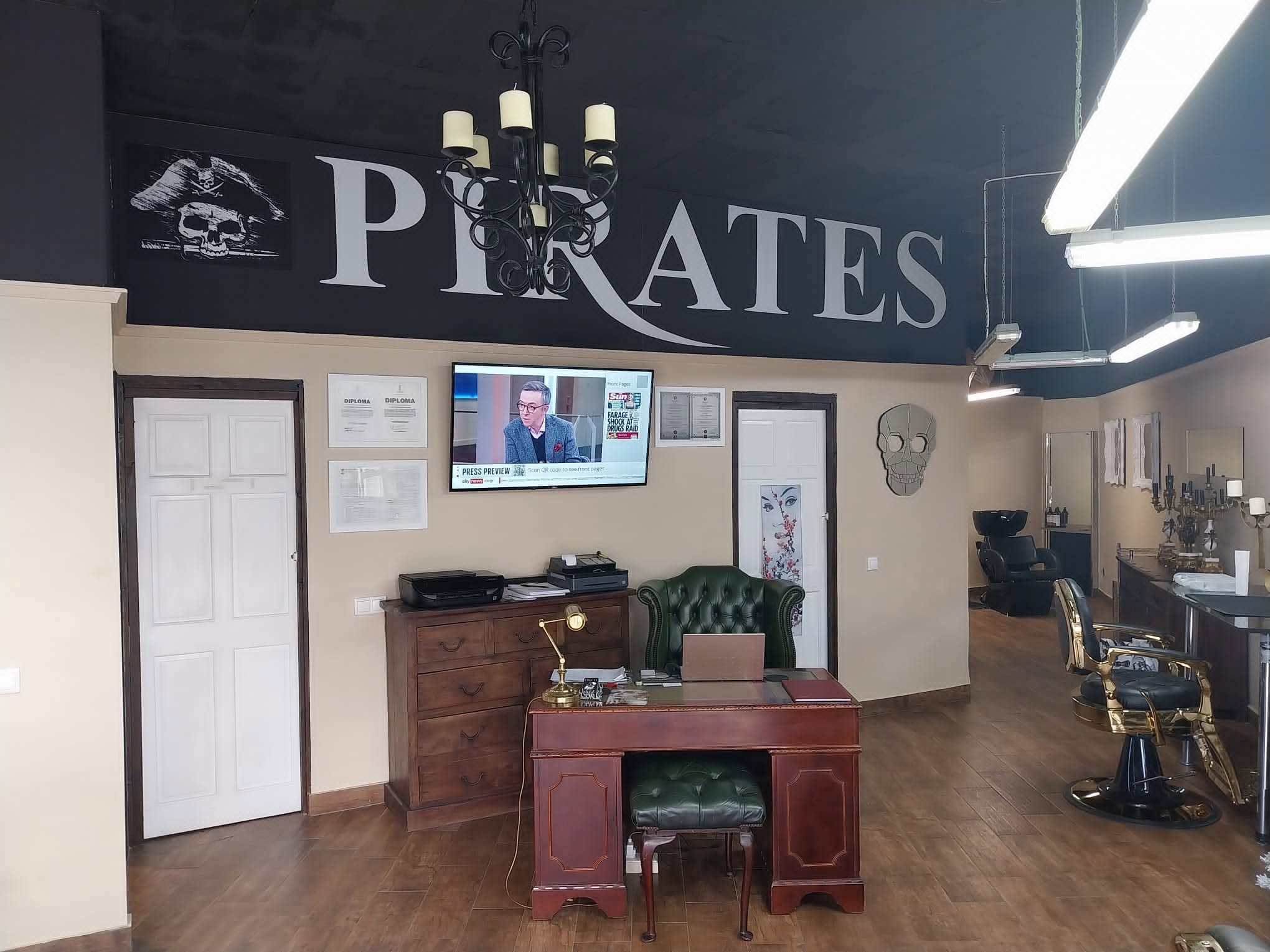 Inside Pirates Tattoo, Piercing & Barber Studio, Torrevieja